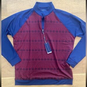 Holderness & Bourne Men's navy and red golf pullover “the Robinson” size M NWT